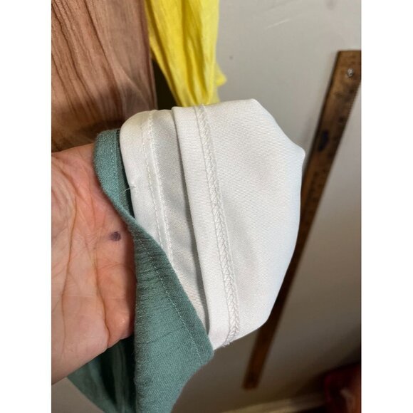 Colorful Tiered Mini Dress L Earthy Neutral Festival Summer Ombre Concert Chic - Picture 6 of 8